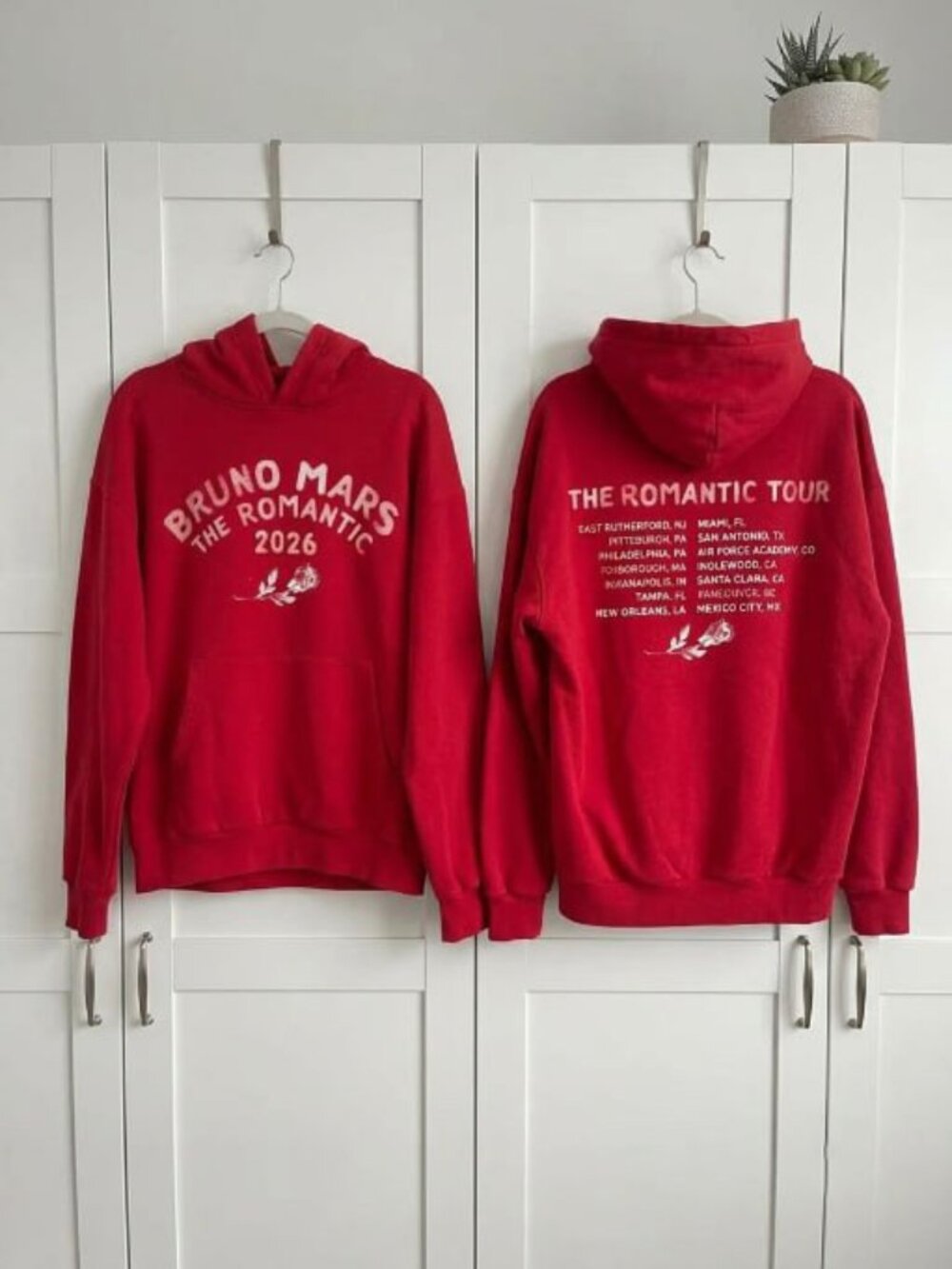 Bruno Mars The Romantic Tour 2026 Reprint Hoodie